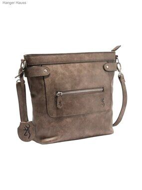 Browning Concealed Carry Purse PU Leather Holster Handbag Locking Zipper